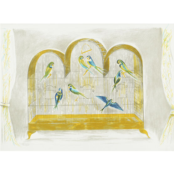 Enid Marx Budgerigars (unframed print)