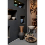 Textured black ceramic bowl