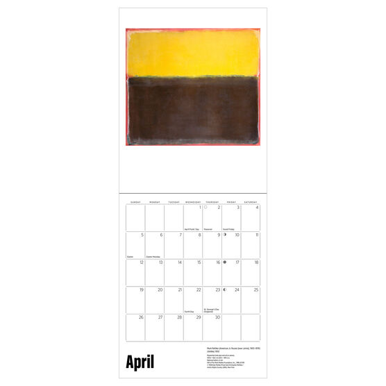 Mark Rothko 2026 mini wall calendar