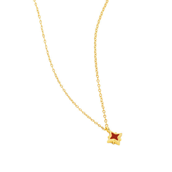 Star mulberry gold necklace