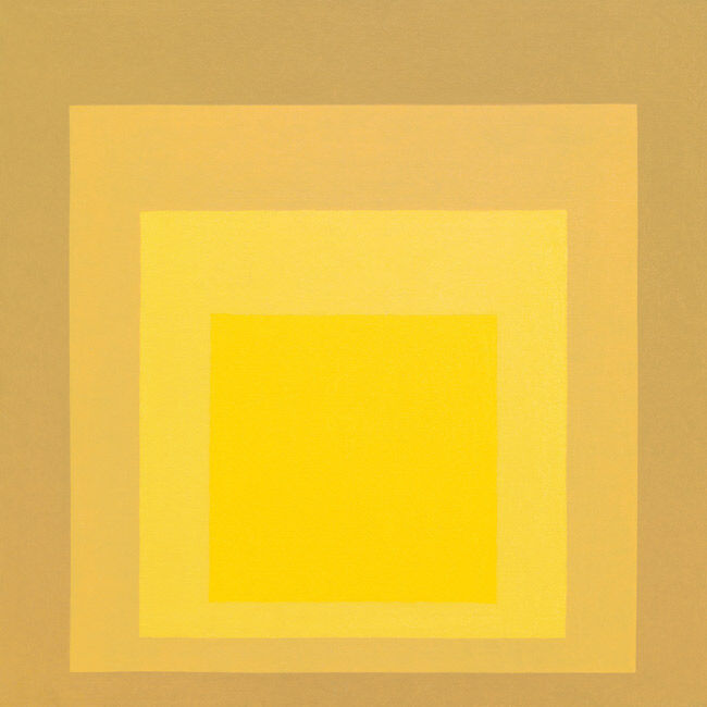 Albers: Study for Homage to the Square: Departing in Yellow