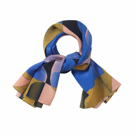 1973 print silk scarf styled