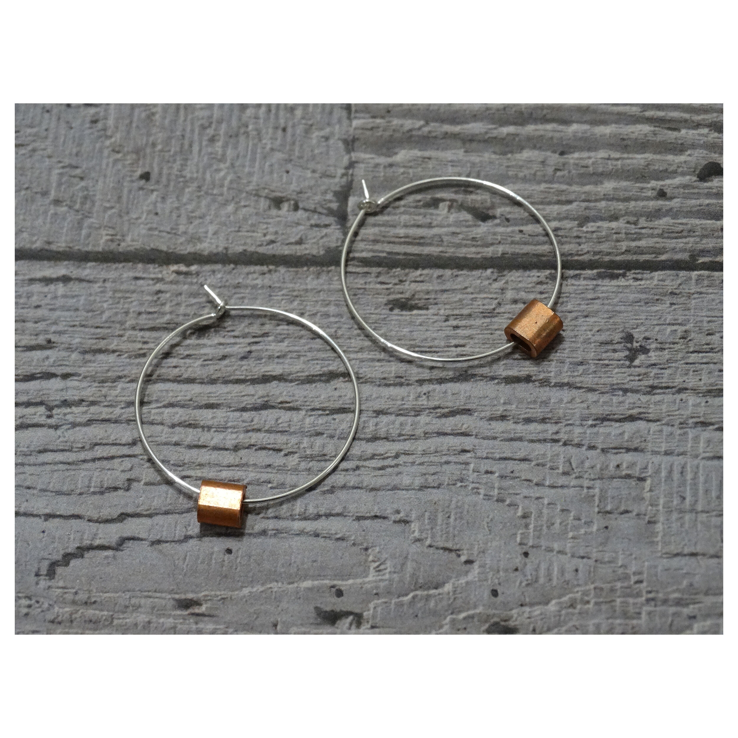 Copper hoop earrings hot sale