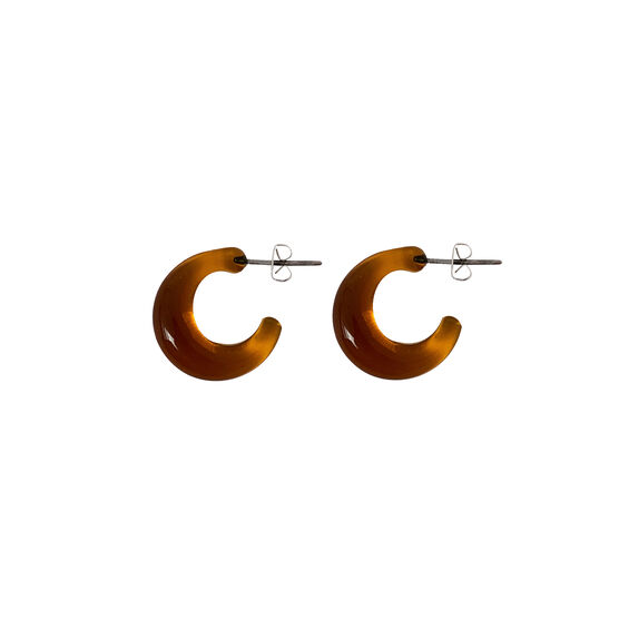 Amber glass earrings