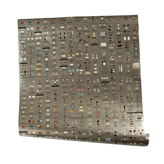 Damien Hirst Pharmacy Silver wallpaper