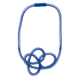 Blue mesh short necklace