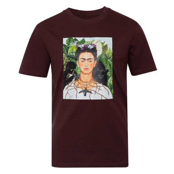 Frida Kahlo Self Portrait maroon T-shirt