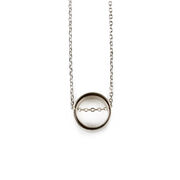 Silver Circle in Circle necklace