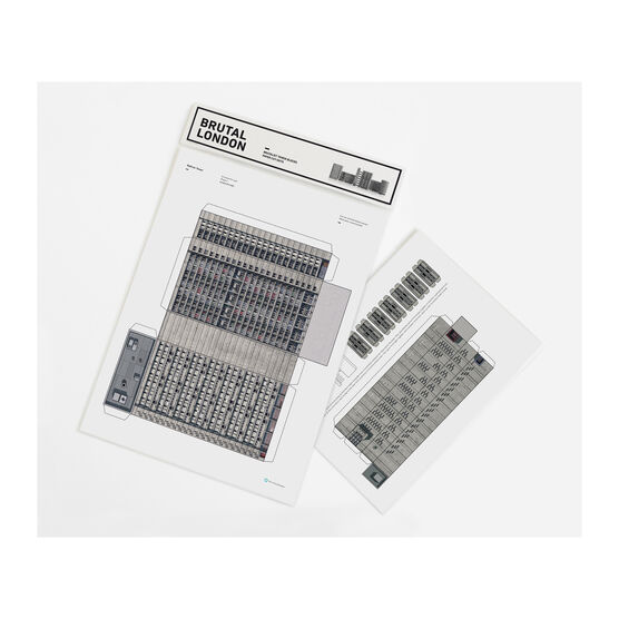 Balfron Tower paper model kit