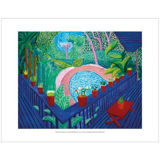 David Hockney Red Pots in the Garden  (mini print)