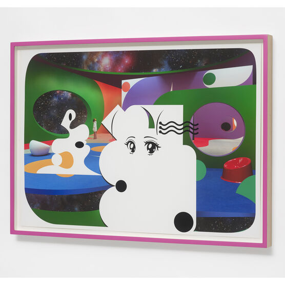 Ad Minoliti, Biósfera Peluche, 2023 framed