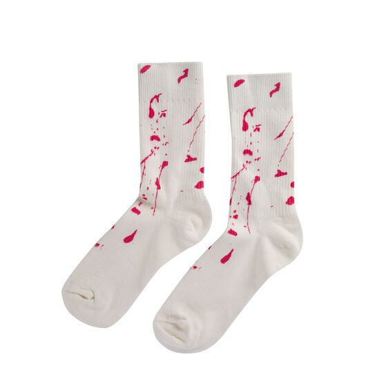 Pink paint splash socks