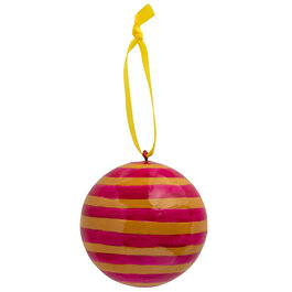 Handpainted yellow & pink bauble