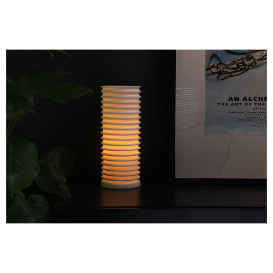 Insulator tall porcelain table lamp