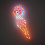 Chila Kumari Singh Burman Ice Cream neon light