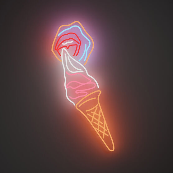 Chila Kumari Singh Burman Ice Cream neon light