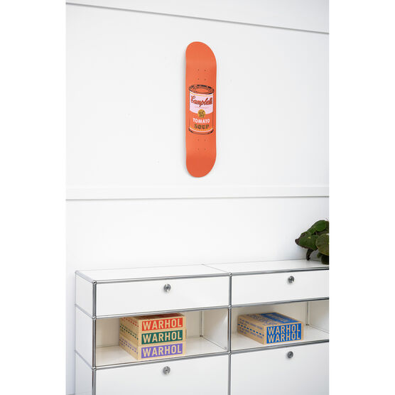 Andy Warhol Campbell's Soup Can orange skateboard - peach