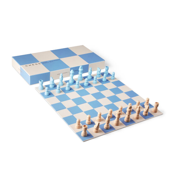 Blue chess set