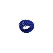Blue 3d printed ring
