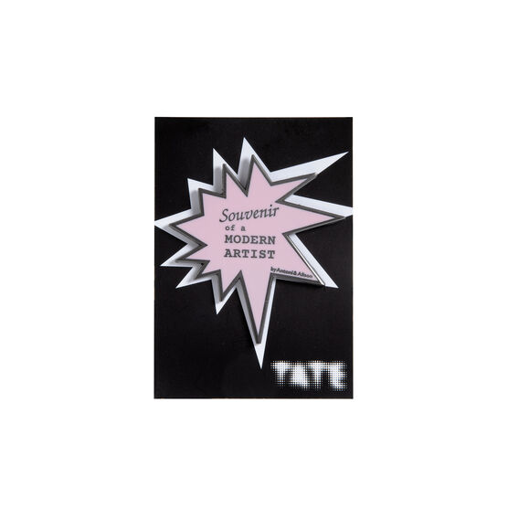 Souvenir of a Modern Artist pin badge