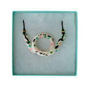 Ceramic Peony loop necklace