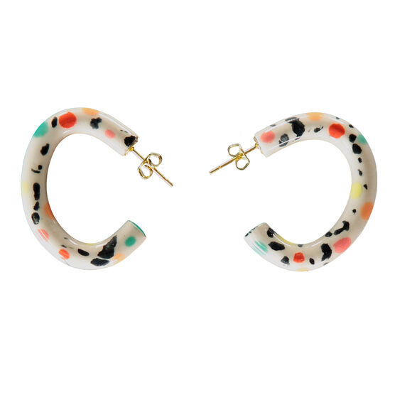 Ceramic Carnival curve earrings