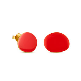 Joan Miró red circle earrings