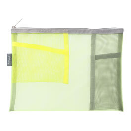 Yellow mesh zip pouch