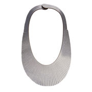 Brigitte silver leather necklace