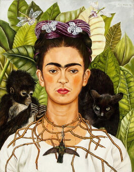 Frida Kahlo: Self-Portrait with Thorn Necklace and Hummingbird
