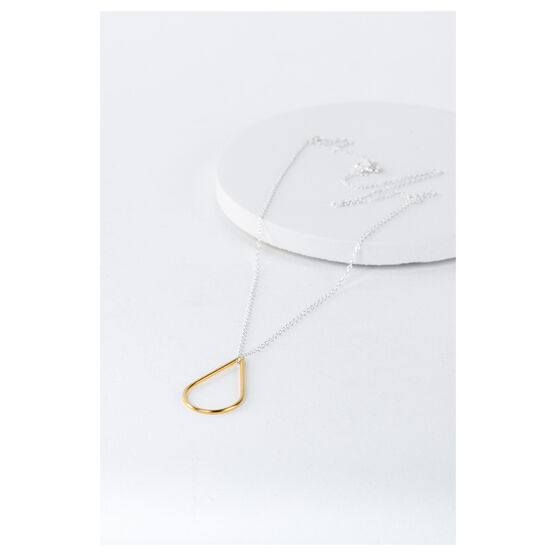 Gold and silver Teardrop necklace
