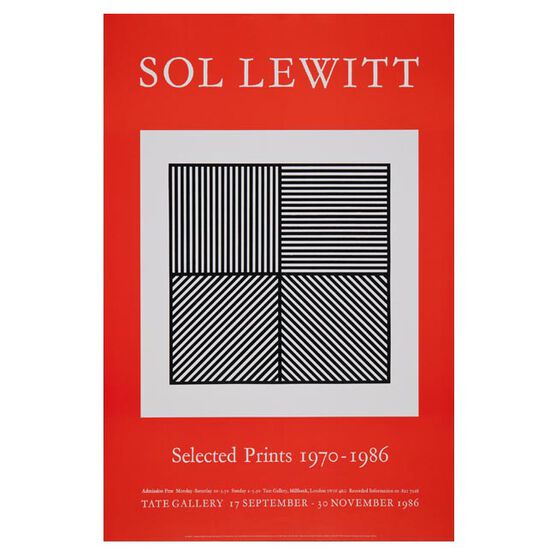 Sol Lewitt: Selected Prints 1970-1986 vintage poster