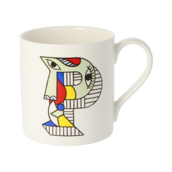 Alphabet of art mug - P