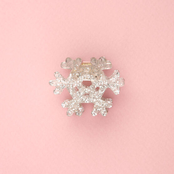 Snowflake mini hair claw