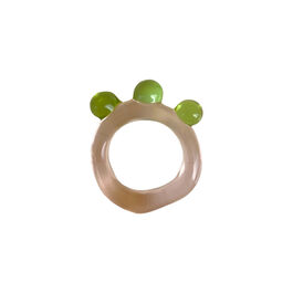 Pink Murano glass bobble ring