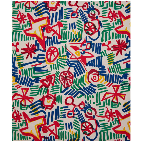 Patrick Heron Multicolour silk pocket square