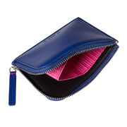Blue apple leather zip wallet