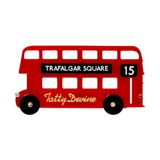 Tatty Devine London bus brooch