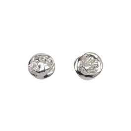 Contour silver stud earrings