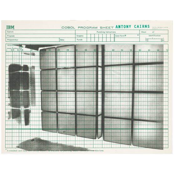 Antony Cairns, TYO3_017, 2019 Screen print edition, 2020 (Green Program Sheet)