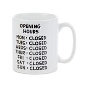 David Shrigley Opening Hours mug
