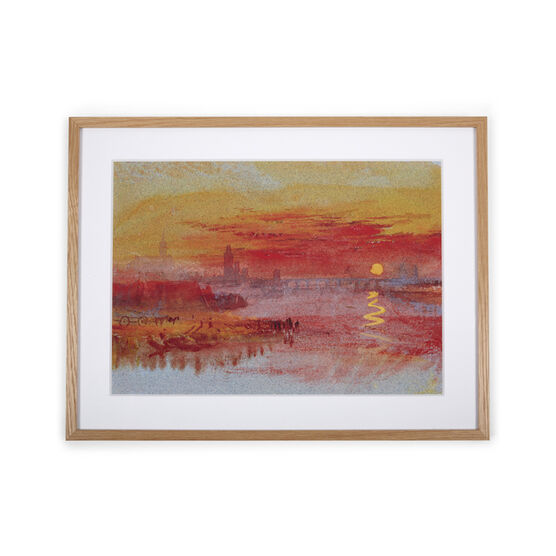 JMW Turner Scarlet, Sunset (framed print)