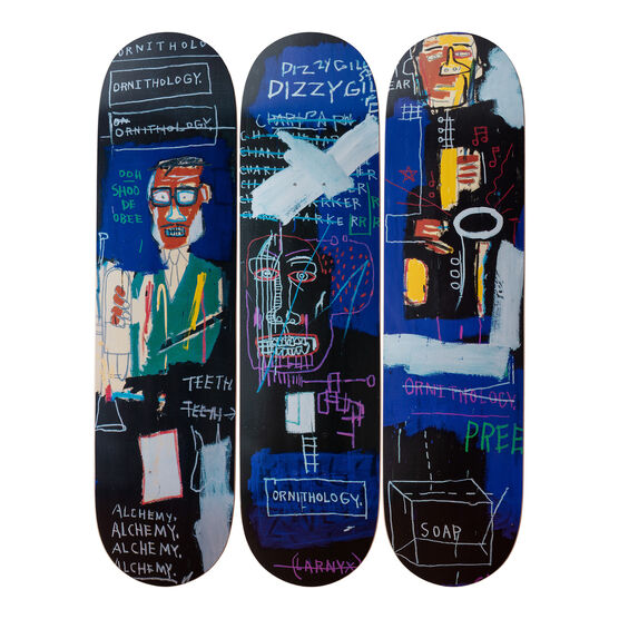 Jean-Michel Basquiat: Horn Players Triptych skateboard