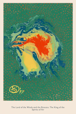 Ithell Colquhoun: The Lord of the Winds and the Breezes. The King of the Spirits of Air from Taro: Swords