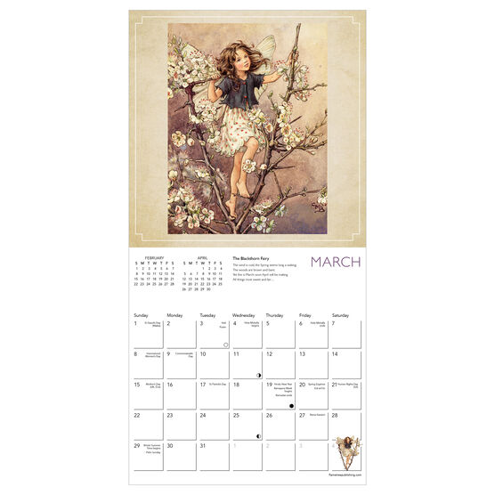 Flower Fairies 2026 mini wall calendar