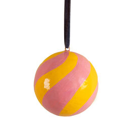 Pink & orange swirl bauble