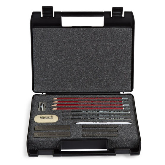 Sketching art box set (15 pieces) black