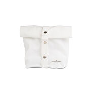 Organic white cotton lunch bag