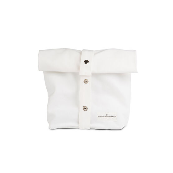 Organic white cotton lunch bag