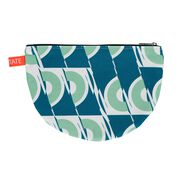 Laura Spring green and blue circle pouch